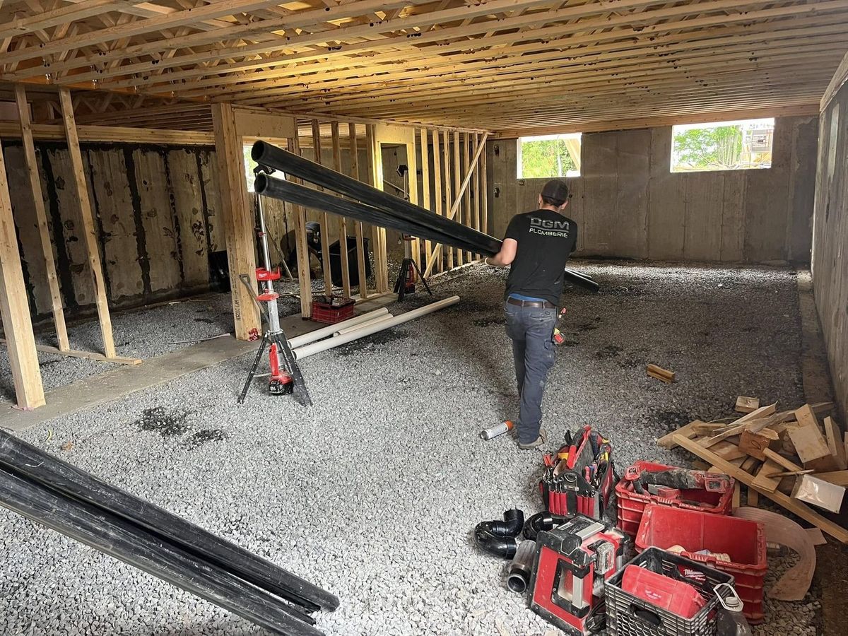 Installation plomberie sous-sol